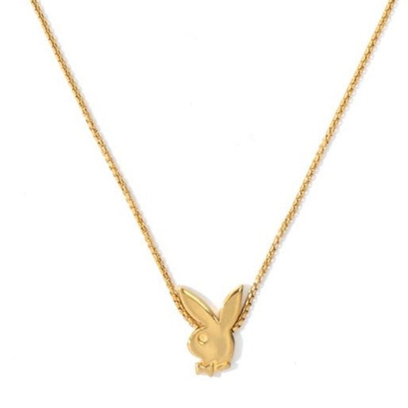 Bijoux Playboy Bunny Bead Necklace Femme Doré | UNASMFP-57