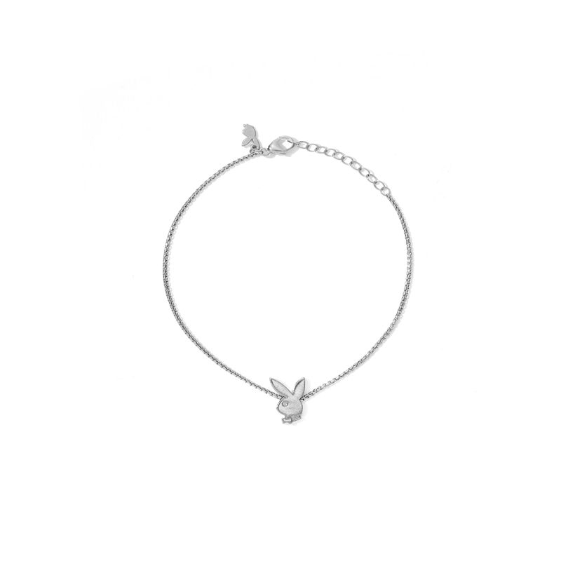 Bijoux Playboy Bunny Chain Bracelet Femme Argent | JVTRDZE-39