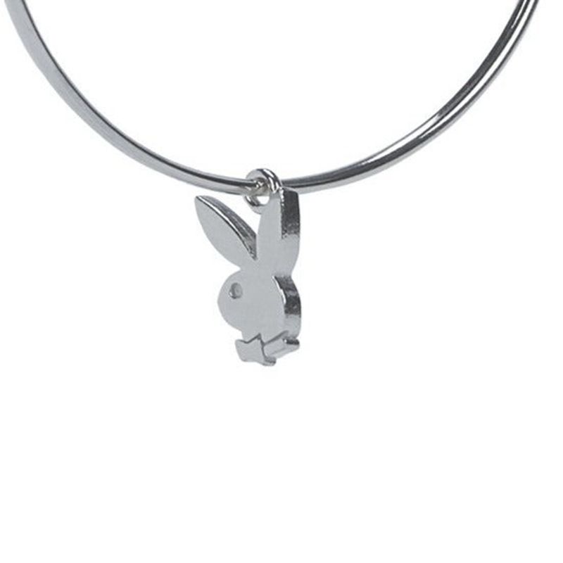 Bijoux Playboy Bunny Hoops Femme Argent | OJWCBRX-13