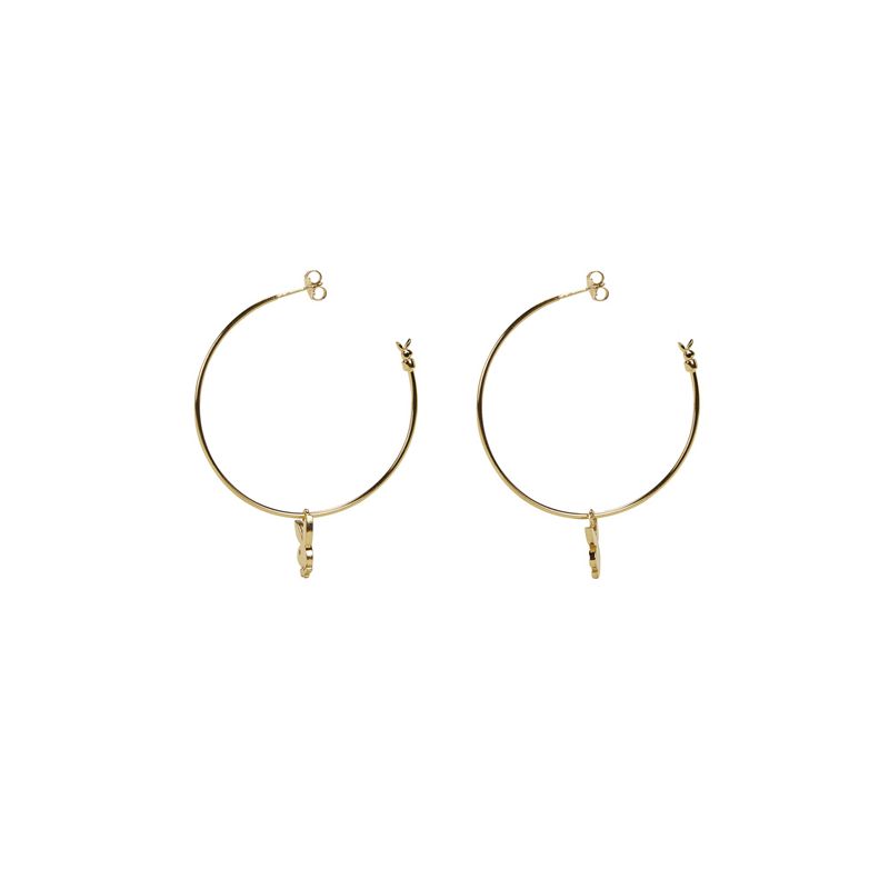 Bijoux Playboy Bunny Hoops Femme Doré | BSIAZJQ-36