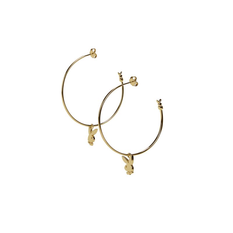 Bijoux Playboy Bunny Hoops Femme Doré | BSIAZJQ-36