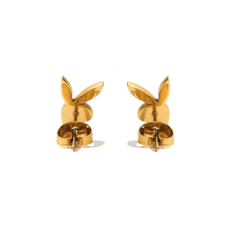 Bijoux Playboy Bunny Stud Earrings Femme Doré | NWHUJPS-83