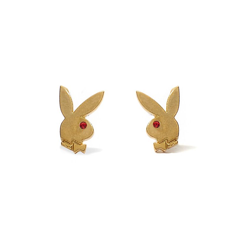 Bijoux Playboy Bunny Stud Earrings Femme Doré | NWHUJPS-83