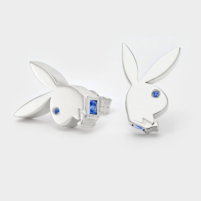 Bijoux Playboy Fancy Bunny Earring Studs Homme Turquoise | LTCENAX-78