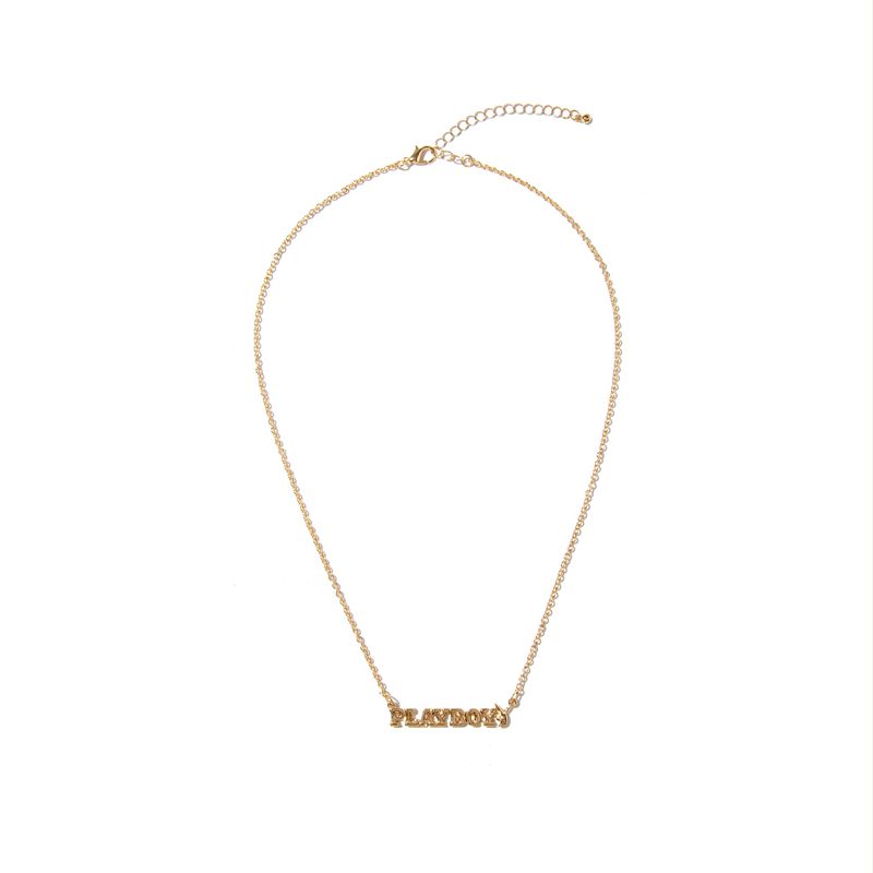 Bijoux Playboy Masthead Nameplate Necklace Femme Argent | IJHXDAS-20