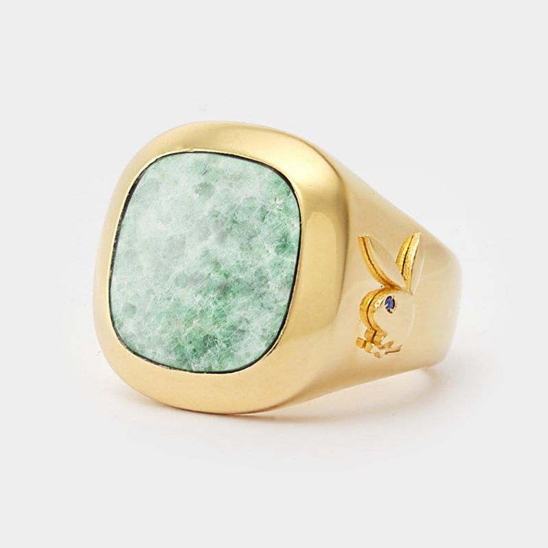 Bijoux Playboy Membership Ring 2.0 Homme Vert | XKUVOBS-05