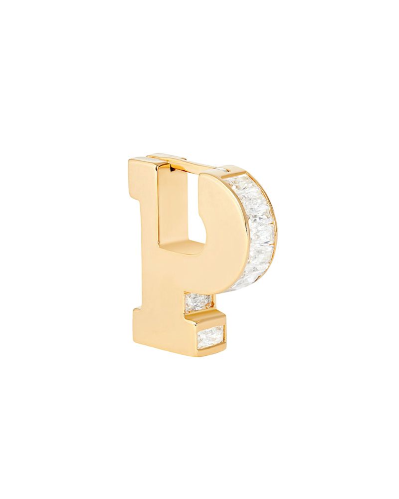 Bijoux Playboy Pb Initial Earrings Femme Argent | WYRLSIK-19