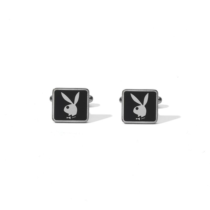 Bijoux Playboy Rabbit Head Cufflinks Homme Argent | IREQTHB-81