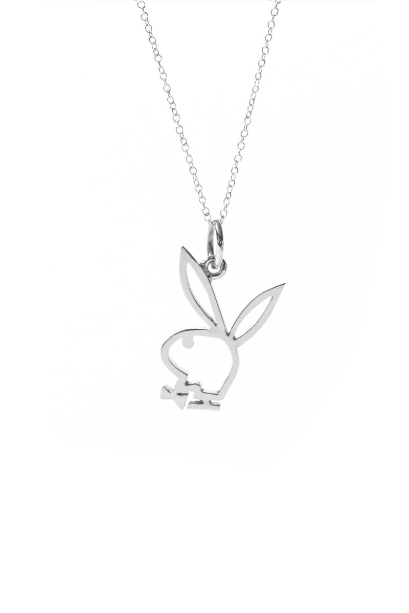 Bijoux Playboy Rabbit Head Playmate Necklace Femme Argent | JMVYGPZ-34