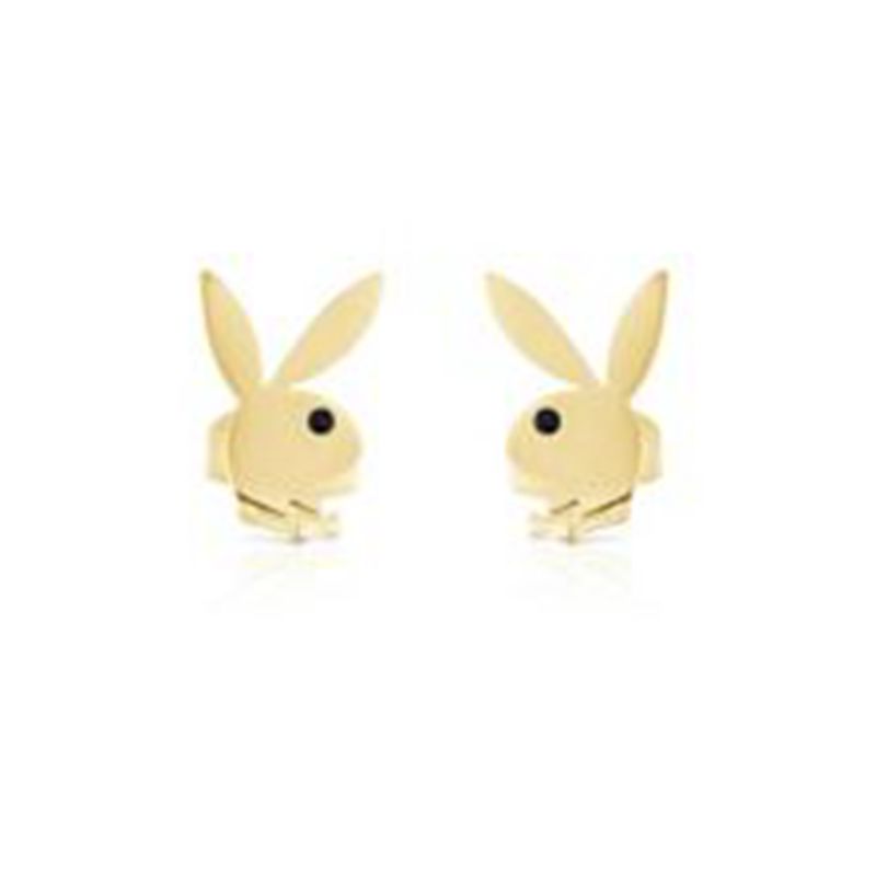 Bijoux Playboy Rabbit Head Stud Earrings Femme Argent | SKHLTQZ-03