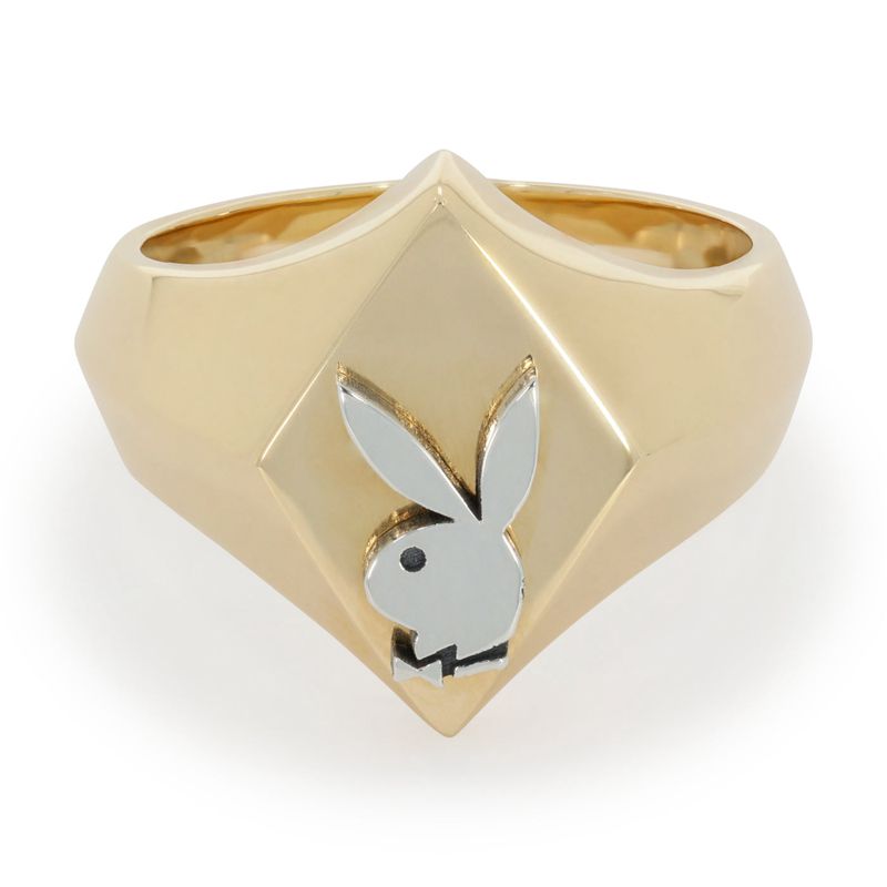 Bijoux Playboy X The Great Frog Ace Of Diamonds Ring Homme Doré | FCQSTKN-53