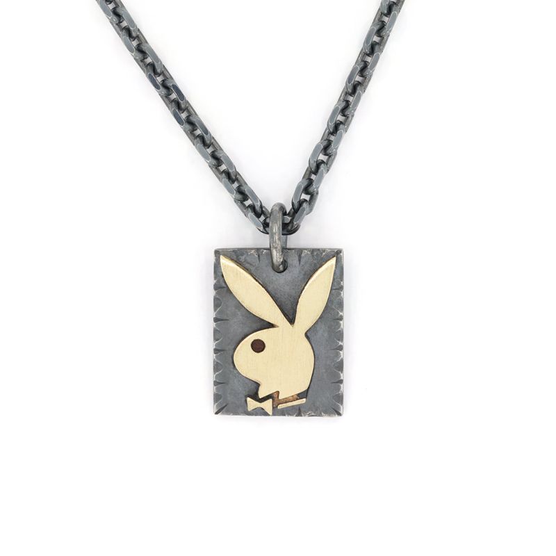 Bijoux Playboy X The Great Frog Souvenir Pendant Homme Grise | XUGSANE-10