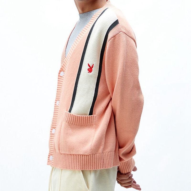 Chandails Playboy Getaway Cardigan Homme Rose | DIJPEZU-80