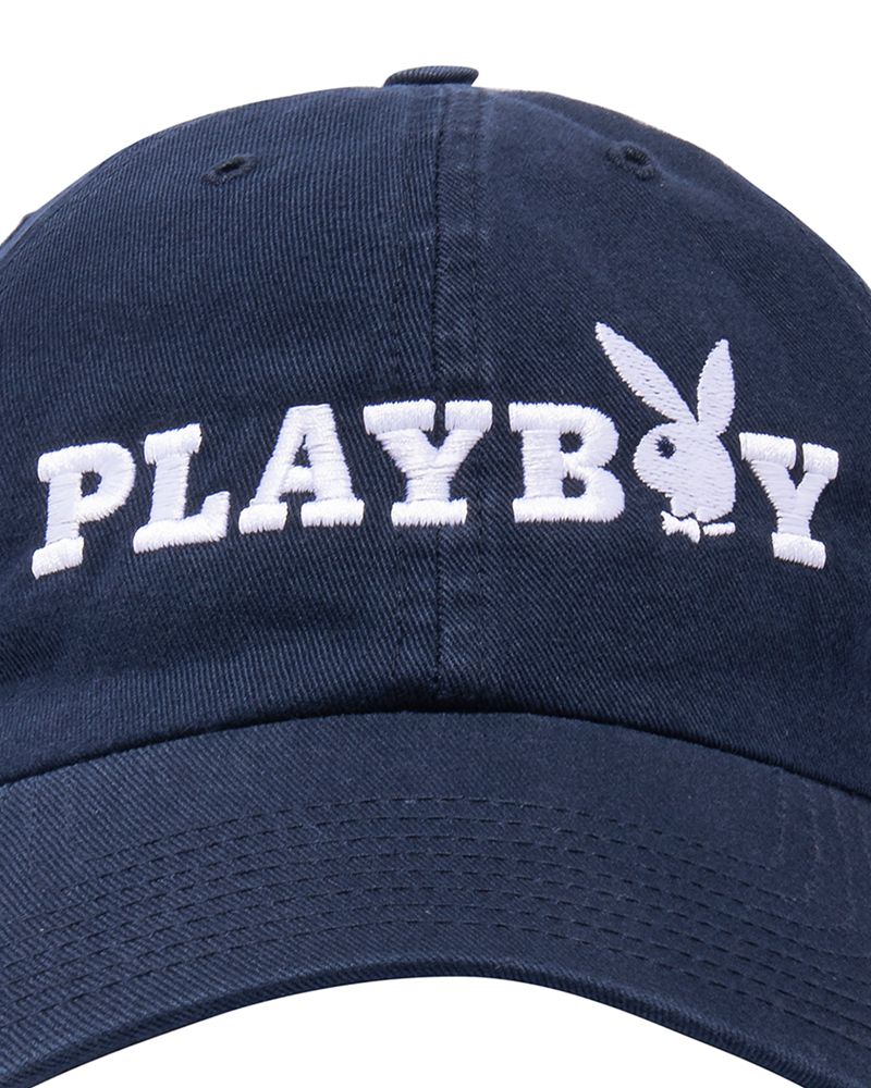 Chapeaux Playboy 47 Brand Adjustable Dad Femme Bleu Marine Blanche | JFSEPTM-91