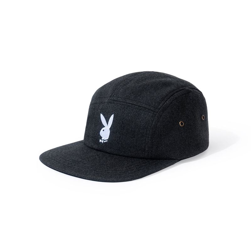 Chapeaux Playboy American Twill Unstructured 5 Panel Homme Grise | KYLRNGW-96