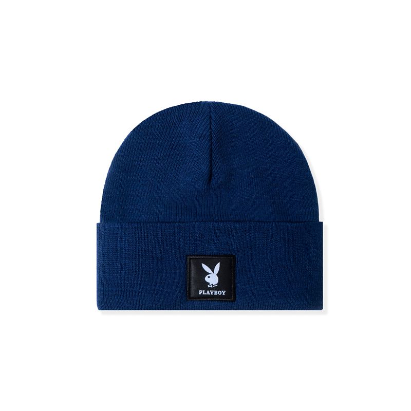 Chapeaux Playboy Knit Beanie With Logo Patch Homme Vert | XKFCEYJ-12