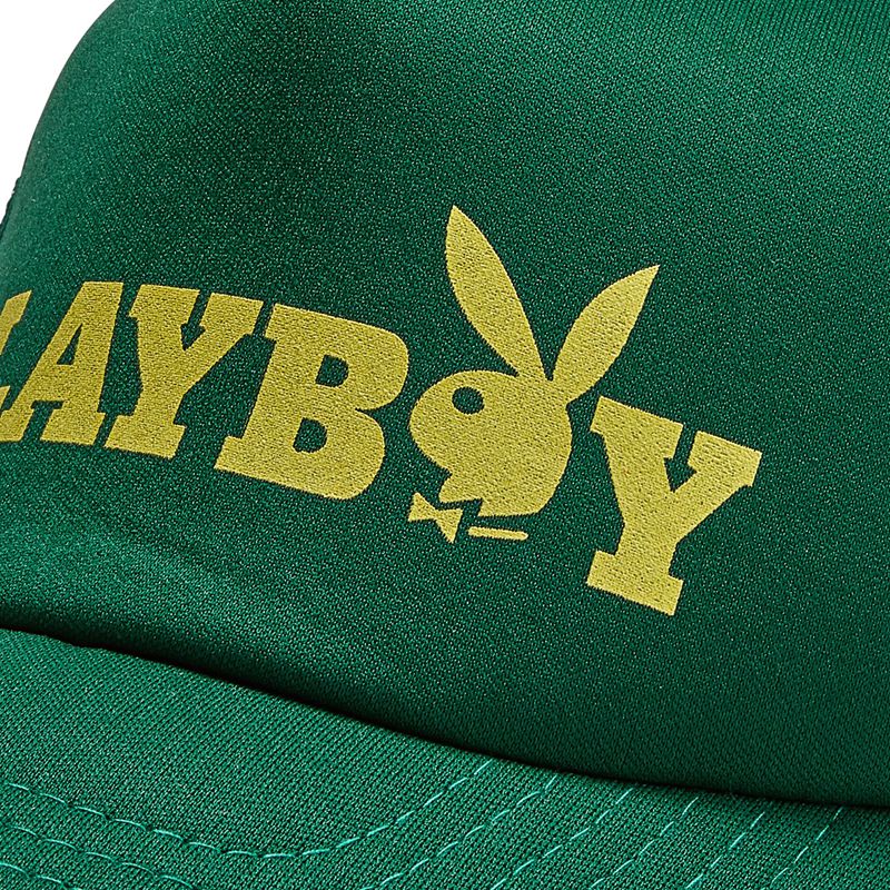 Chapeaux Playboy Masthead Trucker Femme Vert Jaune | ZERNVSA-61