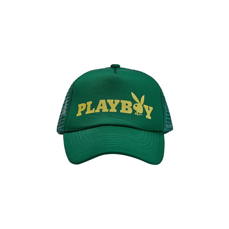 Chapeaux Playboy Masthead Trucker Homme Vert | LGKPZOQ-51