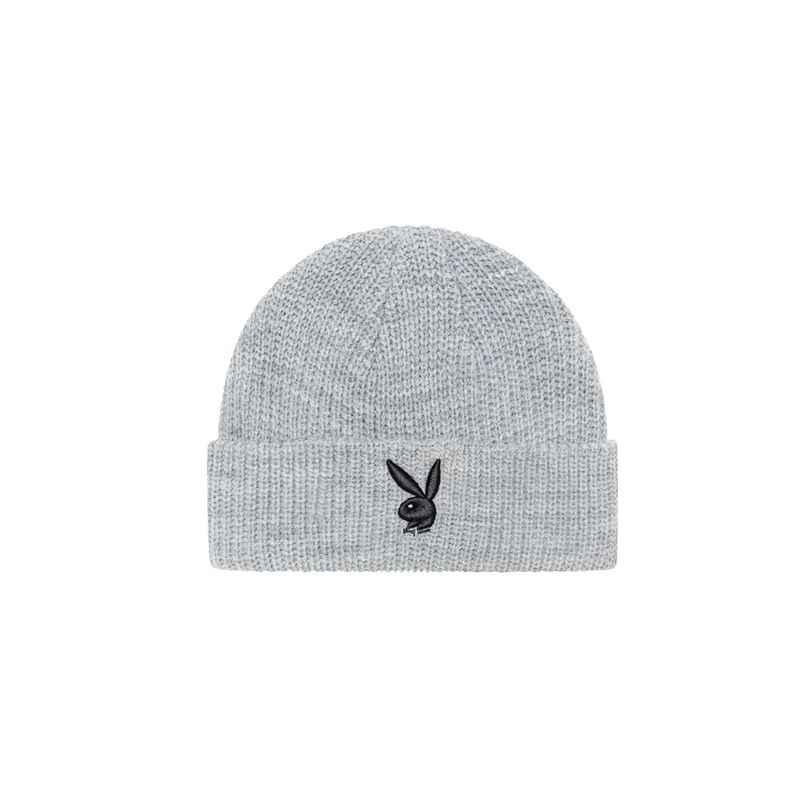 Chapeaux Playboy Rabbit Head Knit Beanie Femme Noir Blanche | FERAUZO-45