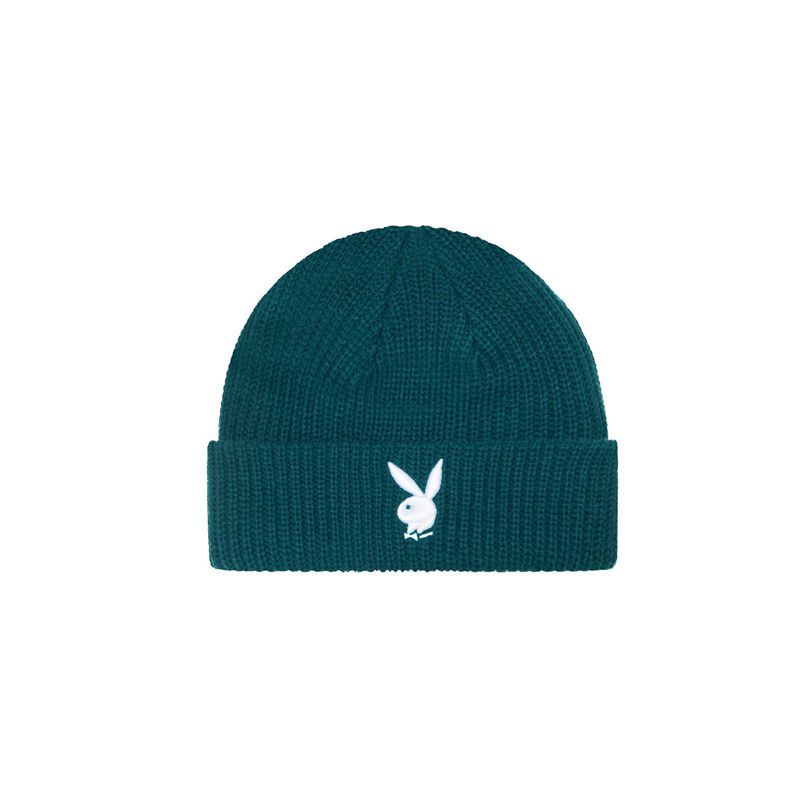 Chapeaux Playboy Rabbit Head Knit Beanie Femme Noir Blanche | FERAUZO-45