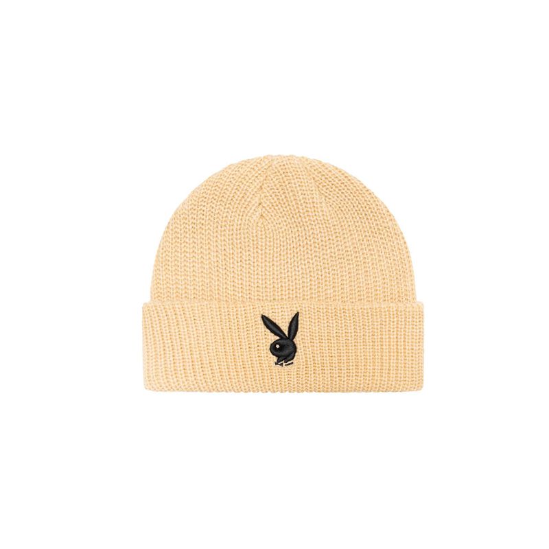 Chapeaux Playboy Rabbit Head Knit Beanie Femme Noir Blanche | FERAUZO-45