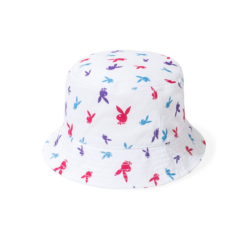 Chapeaux Playboy Repeating Rabbit Head Colorful Bucket Femme Multicolore | TVIYLCB-14