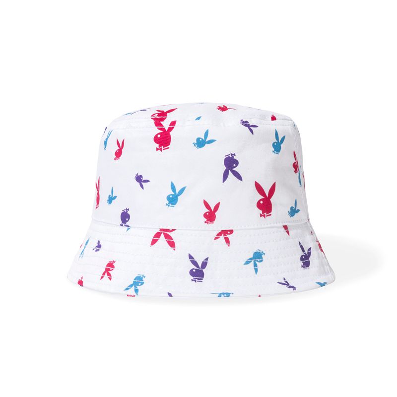 Chapeaux Playboy Repeating Rabbit Head Colorful Bucket Femme Multicolore | TVIYLCB-14