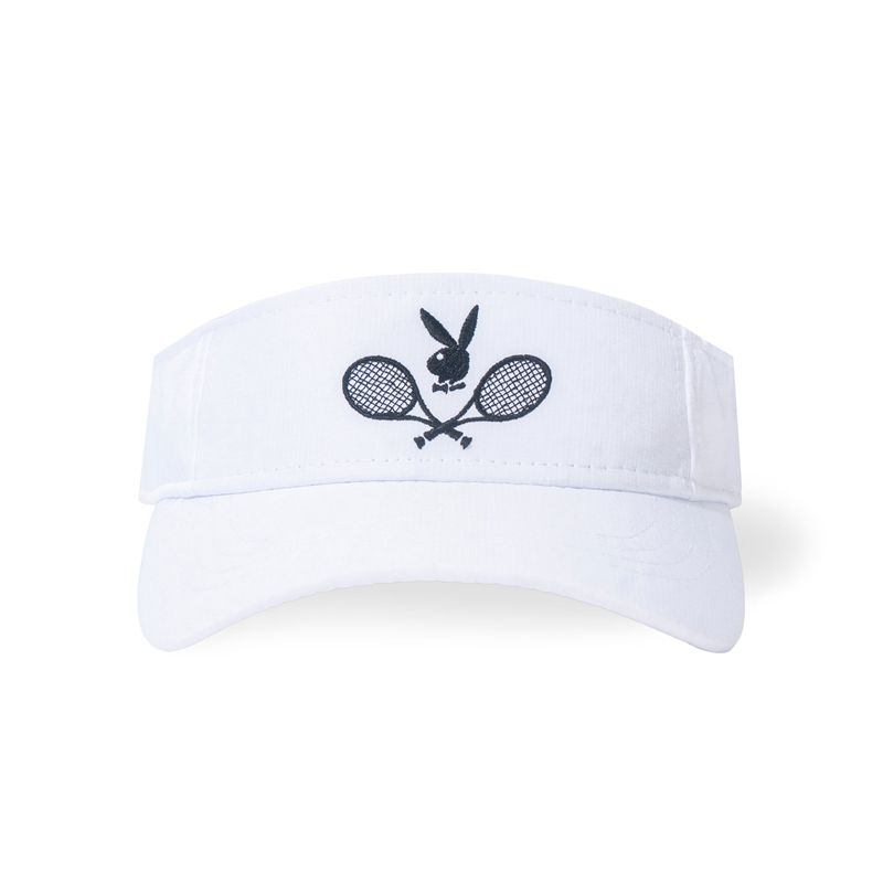 Chapeaux Playboy Sports Ripstop Visor Femme Blanche | SDZGWYX-08