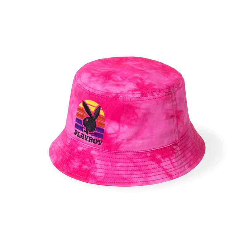 Chapeaux Playboy Sunset Tie Dye Bucket Femme Violette | LXEAFJS-39