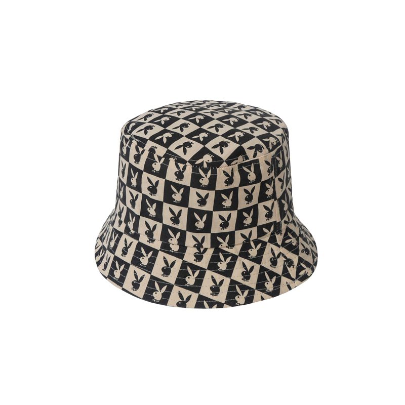 Chapeaux Playboy Tile Print Bucket Femme Noir | LWVYCZU-58