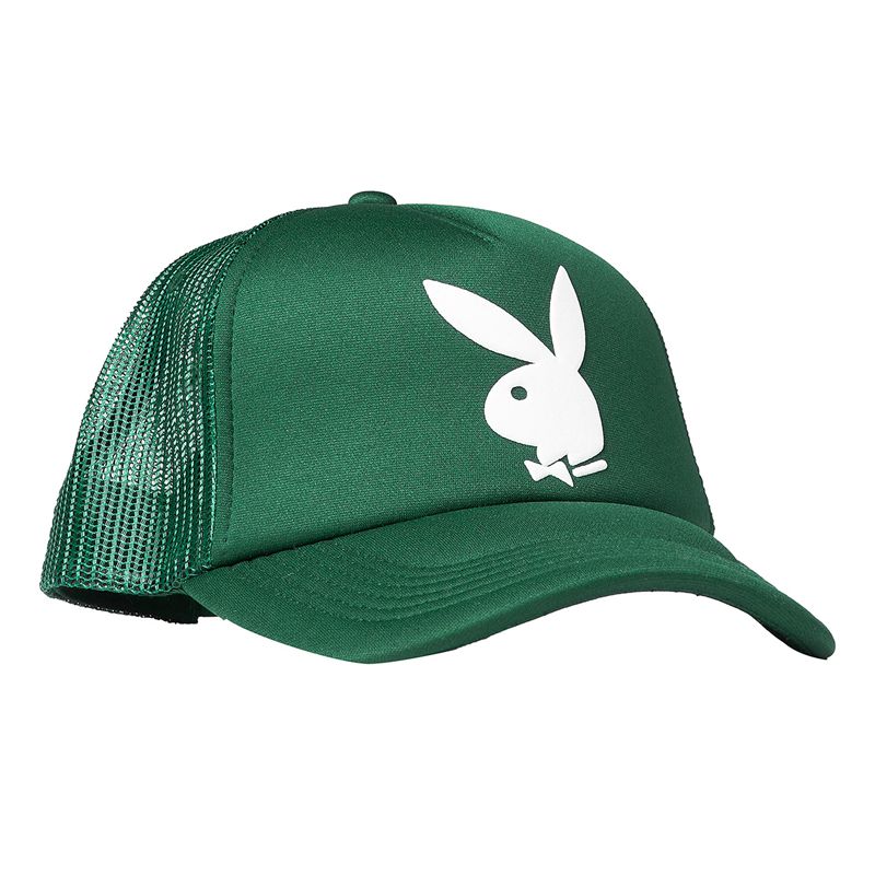 Chapeaux Playboy X Pleasures Bunny Trucker Homme Forest | PGNRUKB-80