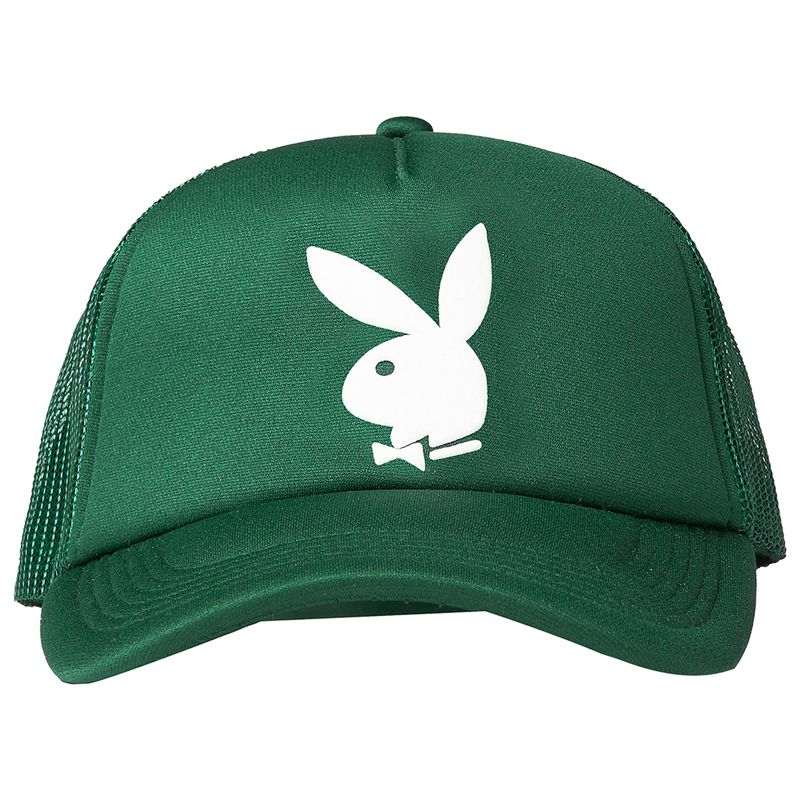 Chapeaux Playboy X Pleasures Bunny Trucker Homme Forest | PGNRUKB-80