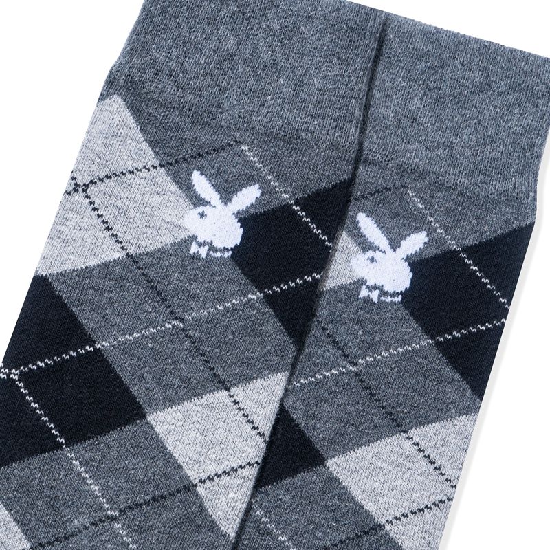 Chaussettes Playboy Argyle Rabbit Head Homme Grise | FLWJPNC-86