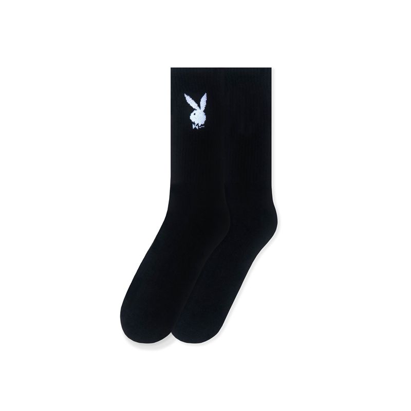 Chaussettes Playboy Crew Homme Blanche | JRZCSTN-28