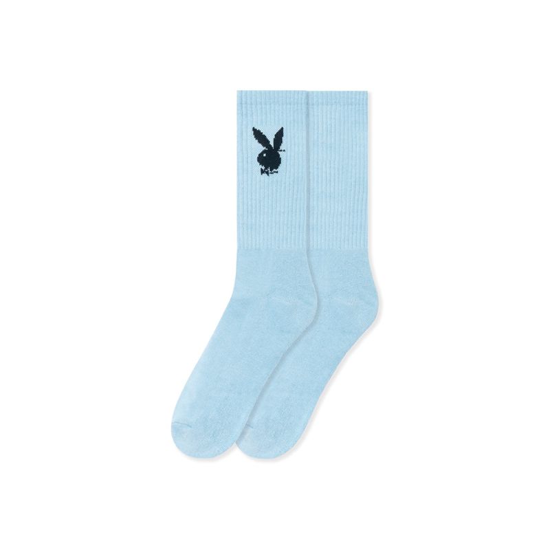 Chaussettes Playboy Crew Homme Blanche | JRZCSTN-28