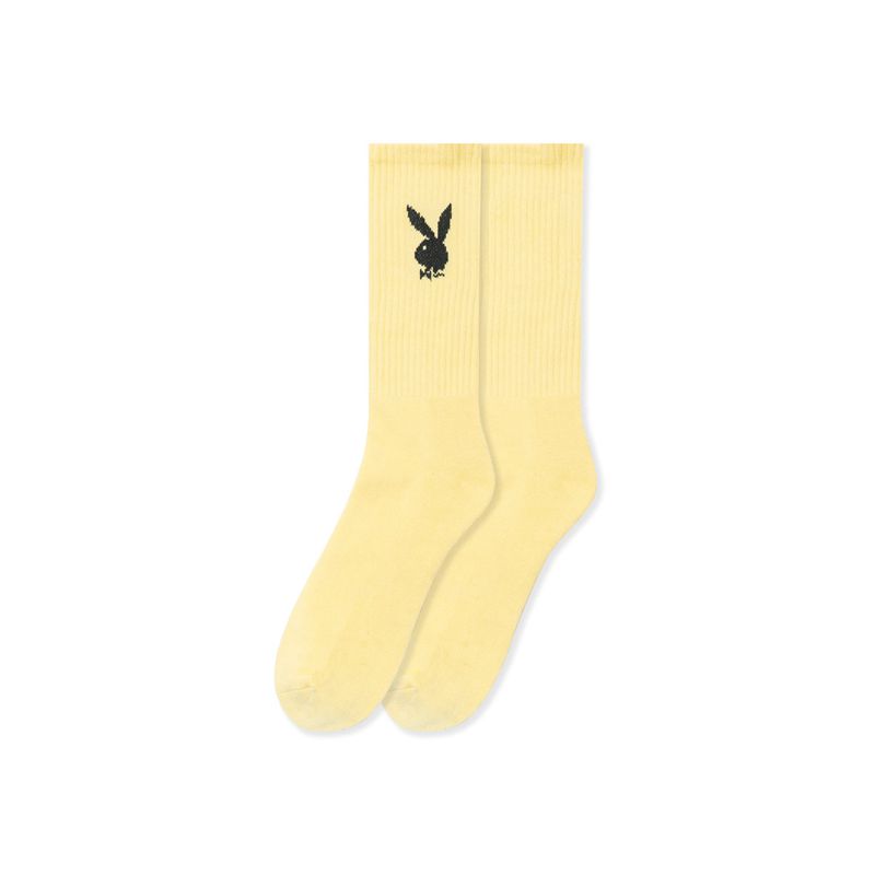 Chaussettes Playboy Crew Homme Blanche | JRZCSTN-28