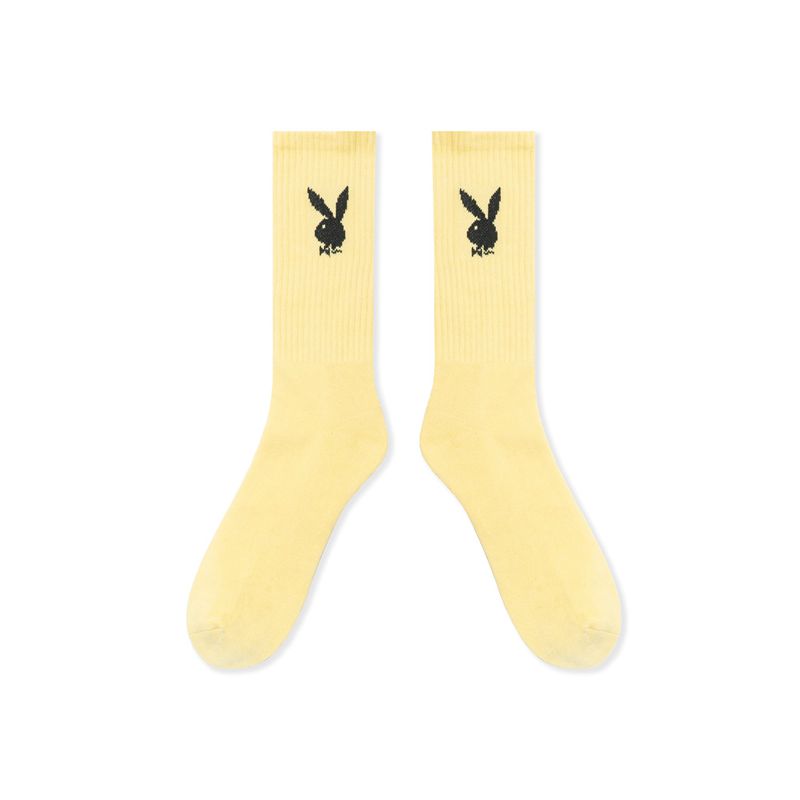 Chaussettes Playboy Crew Homme Blanche | JRZCSTN-28