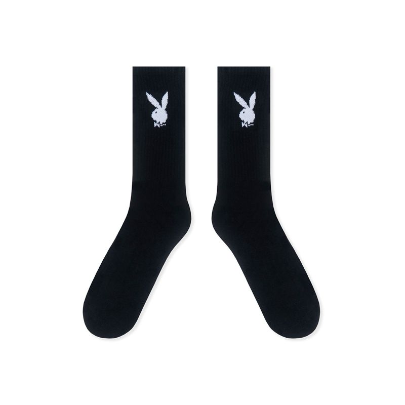 Chaussettes Playboy Crew Homme Blanche | JRZCSTN-28