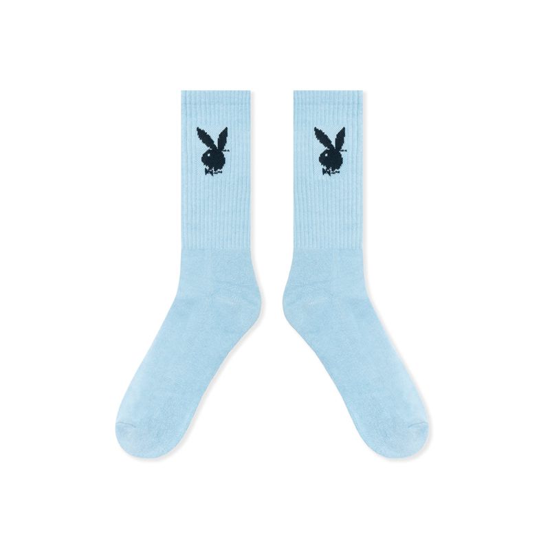 Chaussettes Playboy Crew Homme Blanche | JRZCSTN-28