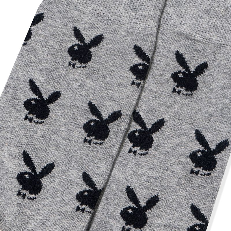 Chaussettes Playboy Repeating Rabbit Head Homme Grise Noir | KIFVLBH-24