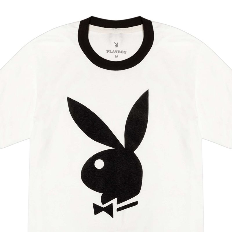 Chemises Playboy Classiche Ringer Homme Blanche Vert | YDZKHAE-30