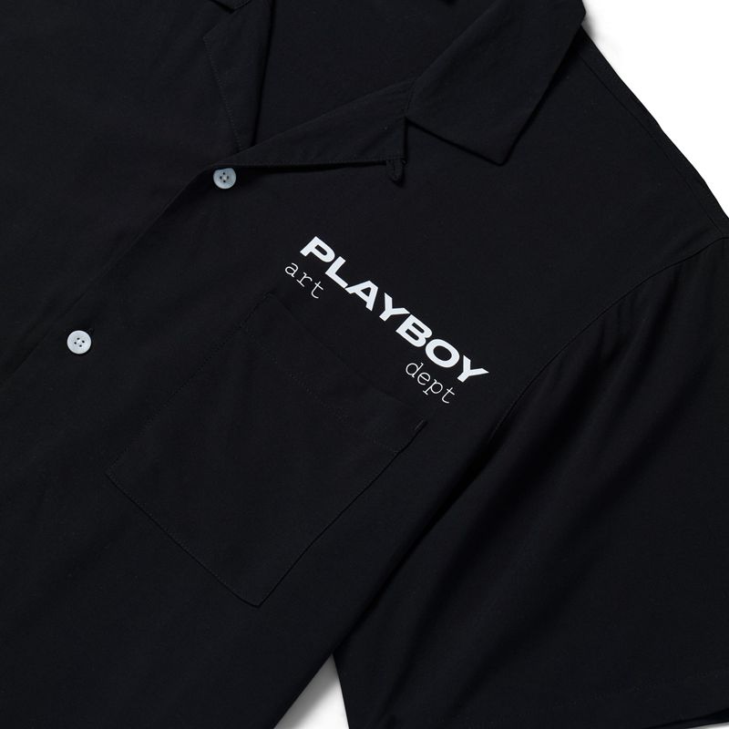 Chemises Playboy Cyber Shop Camp Homme Noir | DUSCLMF-32