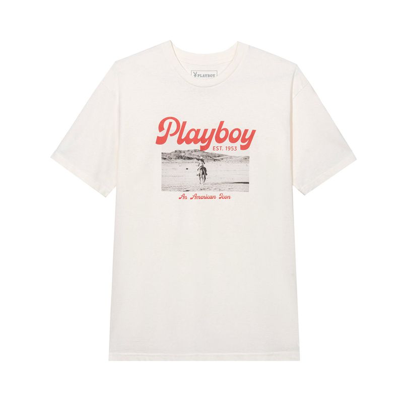 Chemises Playboy Desperado American Icon Homme Blanche | APFIYKX-81