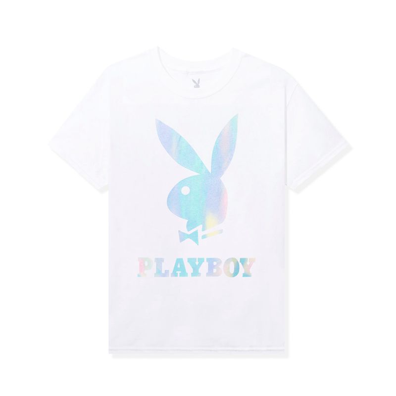 Chemises Playboy Holographic Logo Homme Blanche | GRDMYWB-52