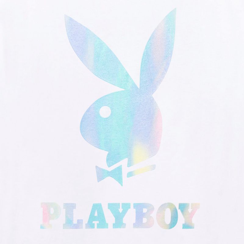 Chemises Playboy Holographic Logo Homme Blanche | GRDMYWB-52