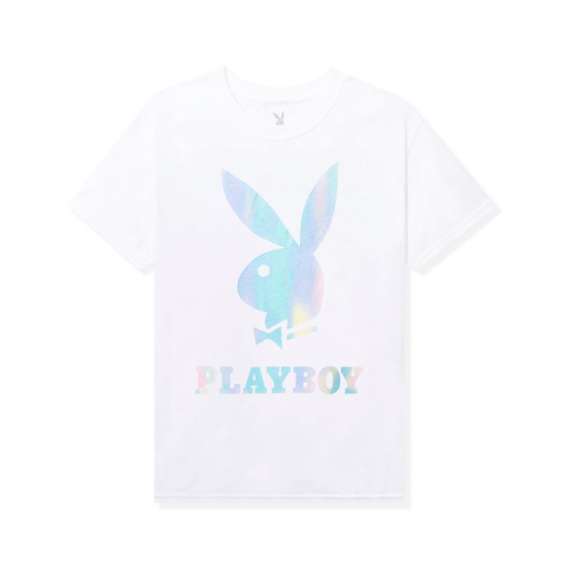 Chemises Playboy Holographic Logo Homme Blanche | GRDMYWB-52