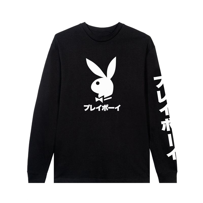 Chemises Playboy Japanese Rabbit Head Long Sleeve Homme Noir | NPDQKFV-08