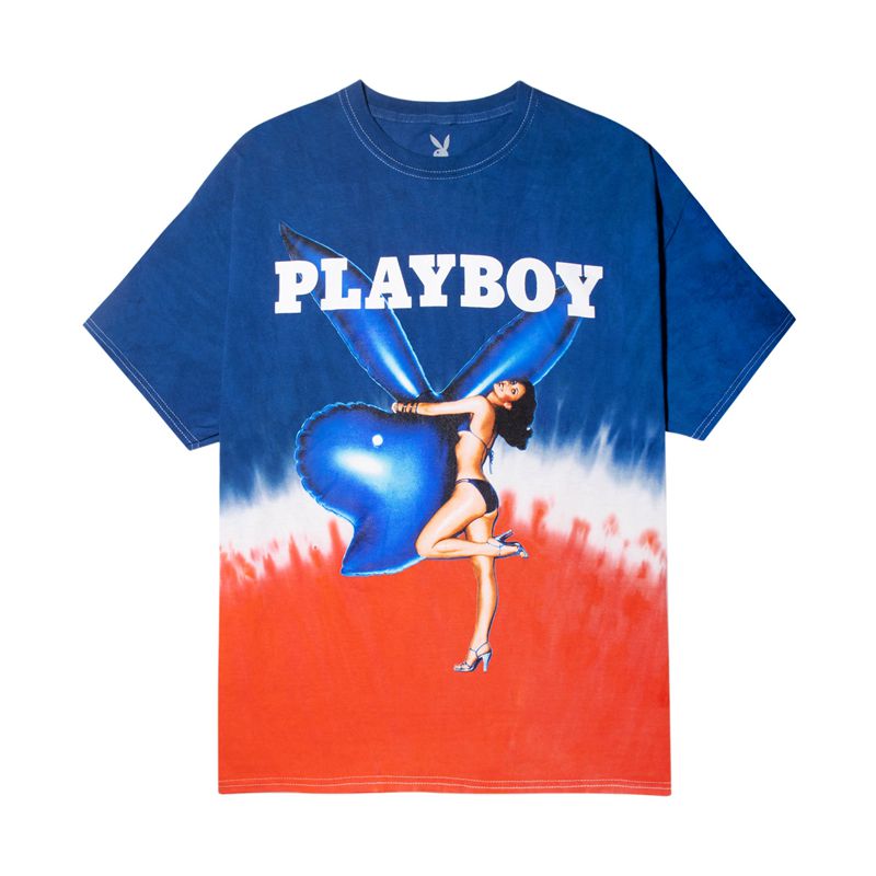 Chemises Playboy July 1977 Cover Tie Dye Homme Bleu Blanche Rouge | LPRXNZW-84