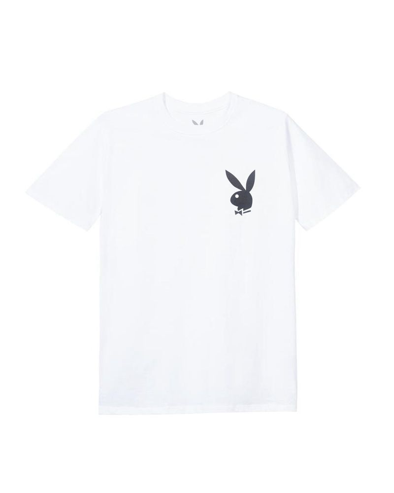 Chemises Playboy Masthead & Rabbit Head Homme Blanche Noir | JEFMWRU-29