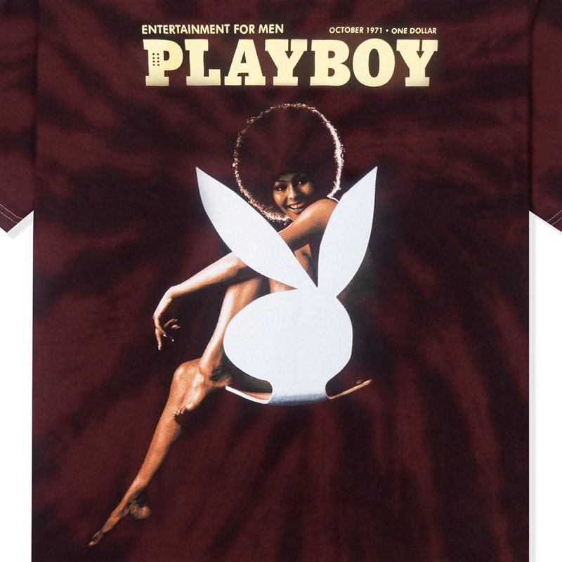 Chemises Playboy October 1971 Darine Stern Cover Tie Dye Homme Noir | JWGXCUH-86